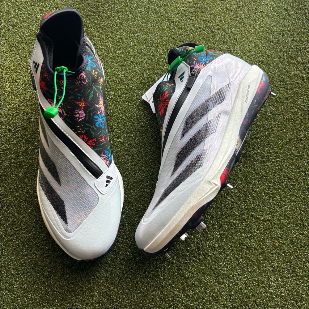 ADIDAS ADIZERO IMPACT+ J ROD “FLORAL GRAPHICS” METAL BASEBALL CLEATS SIZE 13